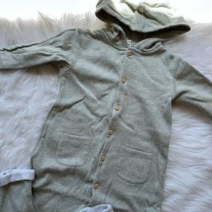 H&M Sweatshirt Jumpsuit - Size 2-3T - Light Green Marl